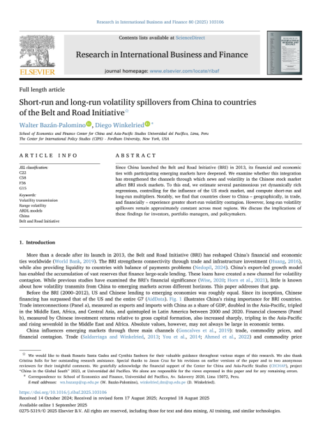 Short-run and long-run volatility spillovers from China to countries of the Belt and Road Initiative
