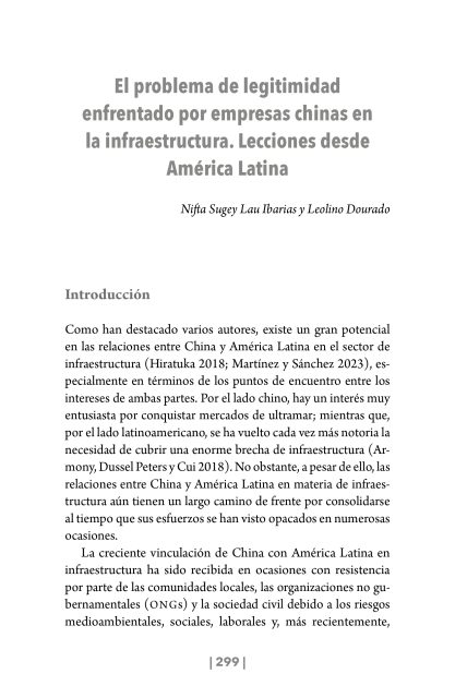 El problema de legitimidad enfrentado por empresas chinas en la infraestructura: Lecciones desde América Latina