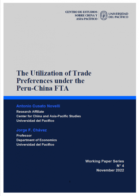 The Utilization of Trade Preferences under the Peru-China FTA